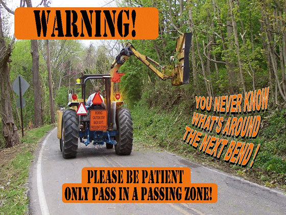 Mowing Warning
